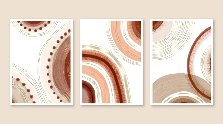 Vector gratuito colección de portadas de arte abstracto acuarela pintada a mano