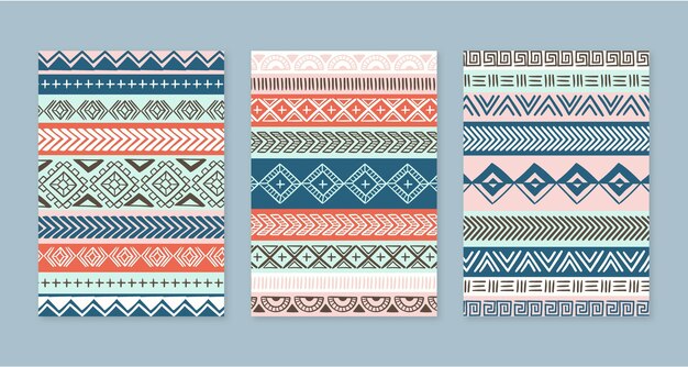 Colección de portadas boho dibujadas a mano