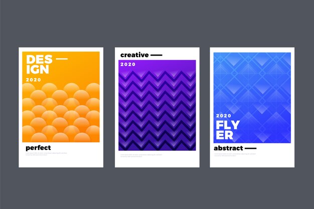 Colección de portadas de degradado de semitono
