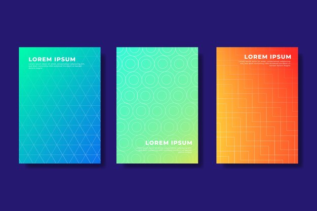 Colección de portadas de degradado de semitono