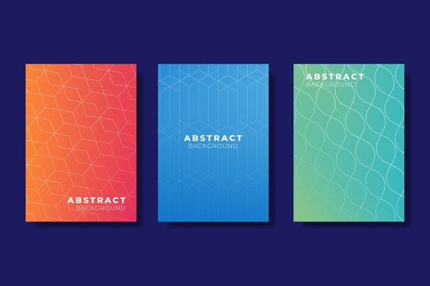 Colección de portadas de degradado de semitono