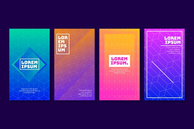 Colección de portadas de degradado de semitono