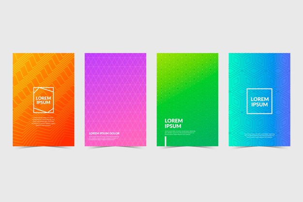 Colección de portadas de degradado de semitono
