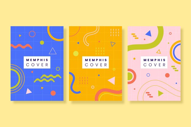 Colección de portadas de diseño de Memphis