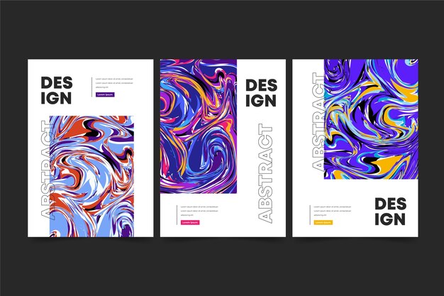 Colección de portadas de estilo abstracto
