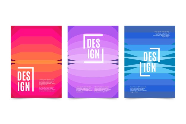 Colección de portadas geométricas abstractas