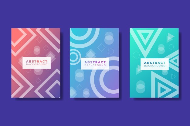 Colección de portadas geométricas abstractas