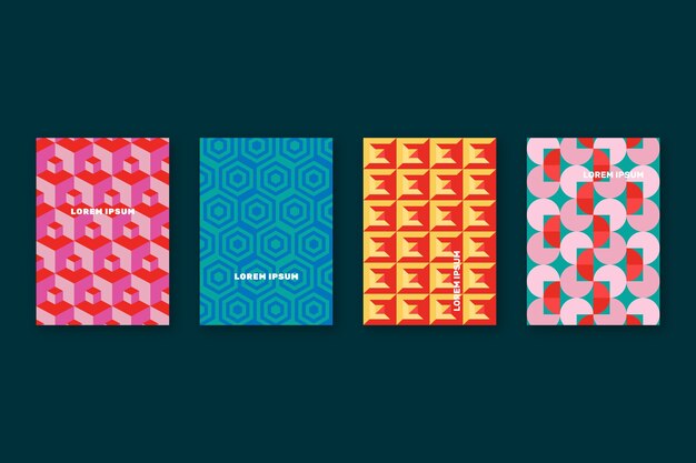 Colección de portadas geométricas abstractas
