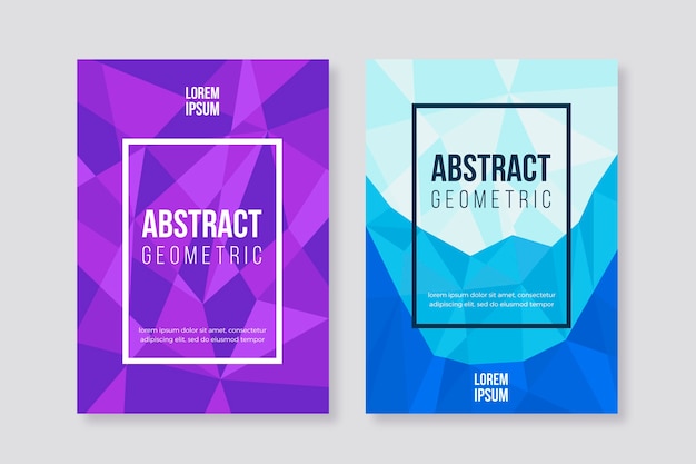 Colección de portadas geométricas abstractas