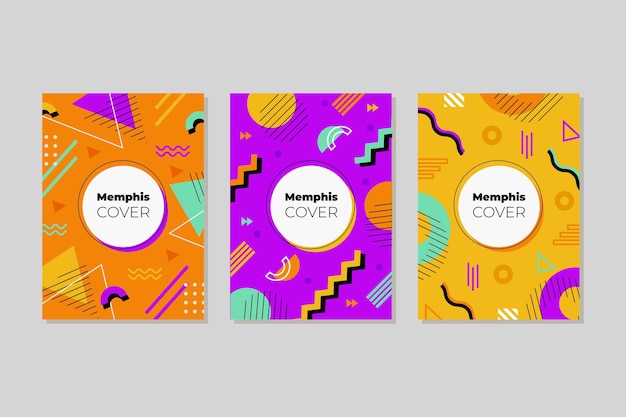 Colección de portadas de memphis