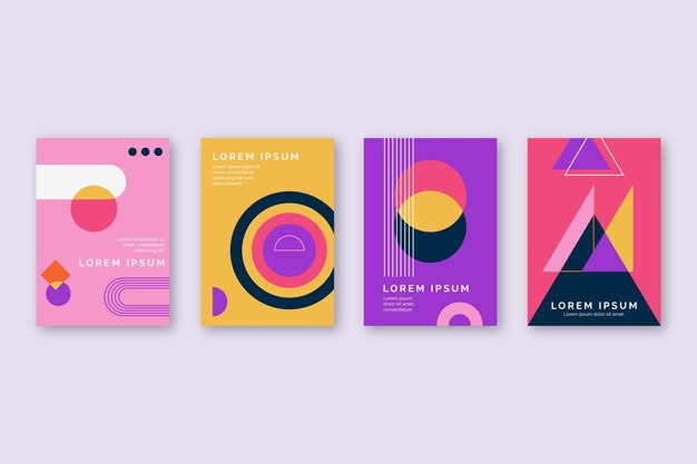 Colección de portadas de negocios abstractos