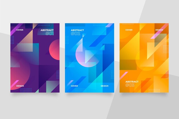 Colección de portadas de negocios abstractos