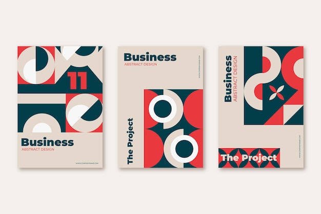 Colección de portadas de negocios posmodernos