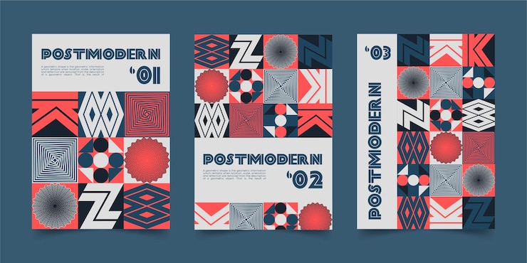 Vector gratuito colección de portadas de negocios posmodernos