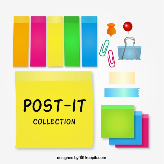 Colección de post-it de colores