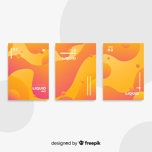 Colección póster formas fluidas
