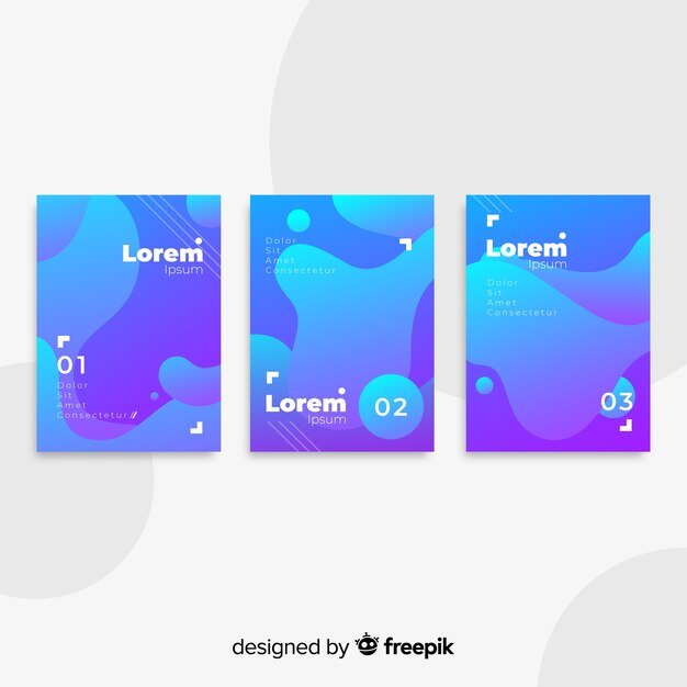 Colección póster formas fluidas