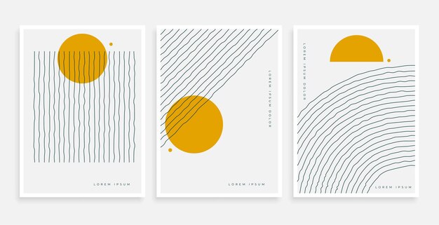 colección de póster de patrón boho abstracto en estilo vintage