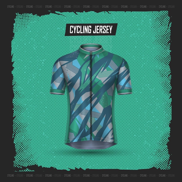 Vector gratuito colección premium de camisetas de ciclismo