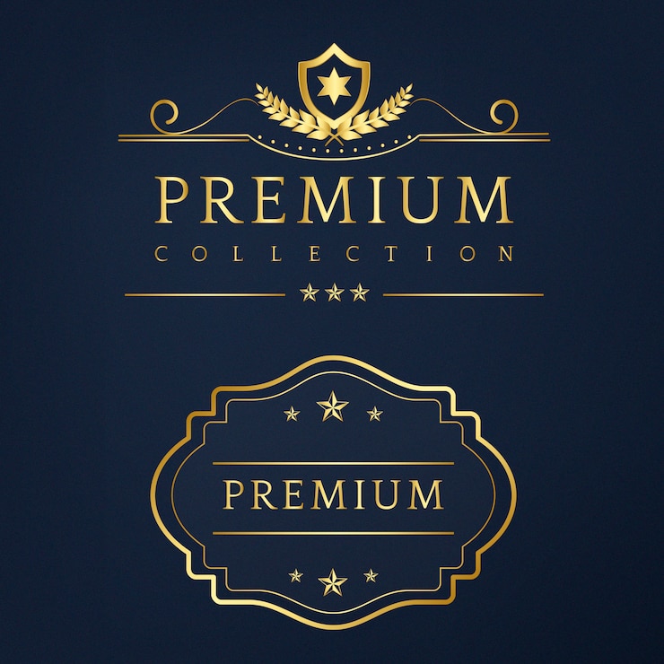 Vector gratuito colección premium vector de diseño de placa