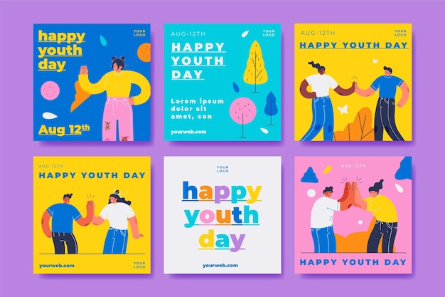 Colección de publicaciones del día internacional de la juventud