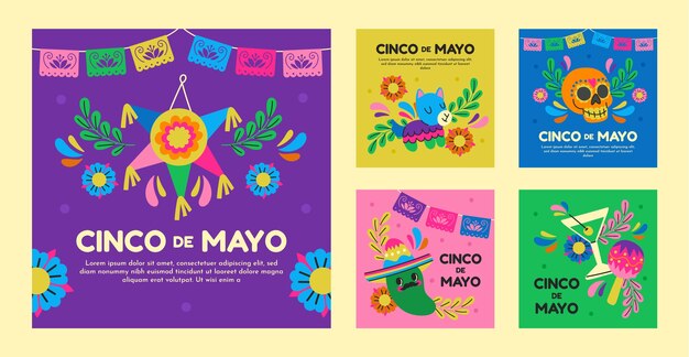 Colección de publicaciones de Flat cinco de mayo en Instagram