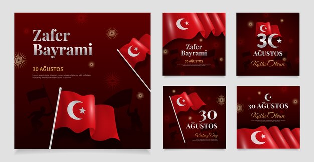 Colección de publicaciones de ig realistas de zafer bayramı