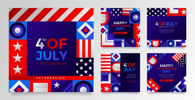 Colección de publicaciones de Instagram del 4 de julio