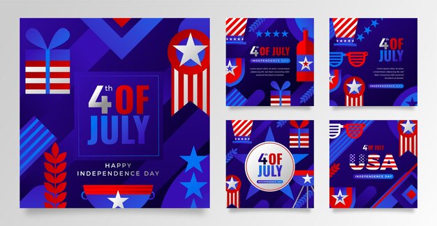 Colección de publicaciones de Instagram del 4 de julio