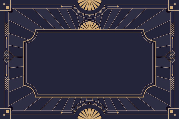 Vector gratuito colección de publicaciones de instagram art deco de diseño plano