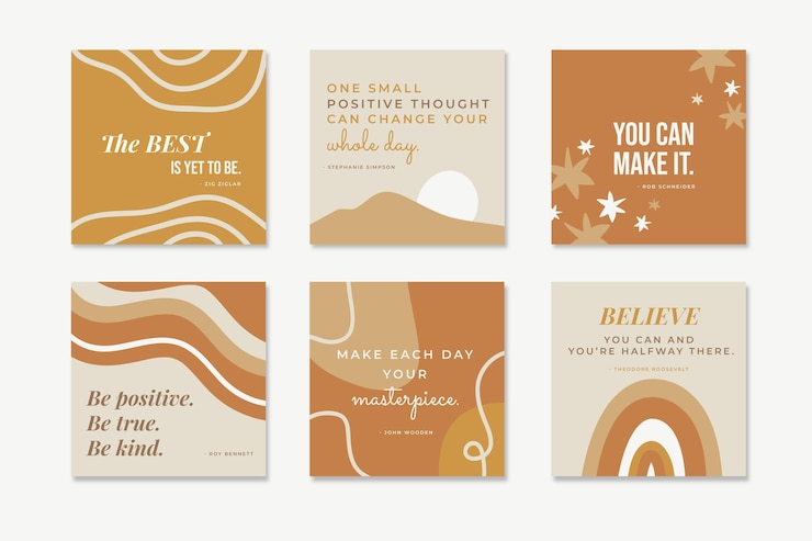 Vector gratuito colección de publicaciones de instagram boho
