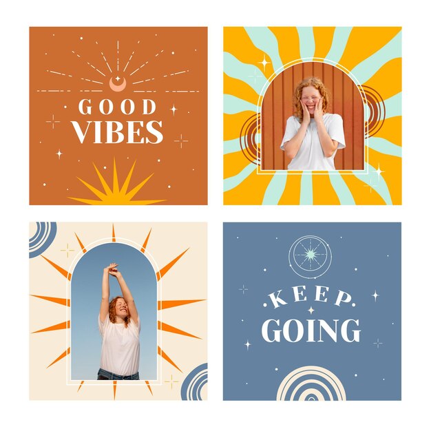 Colección de publicaciones de instagram boho