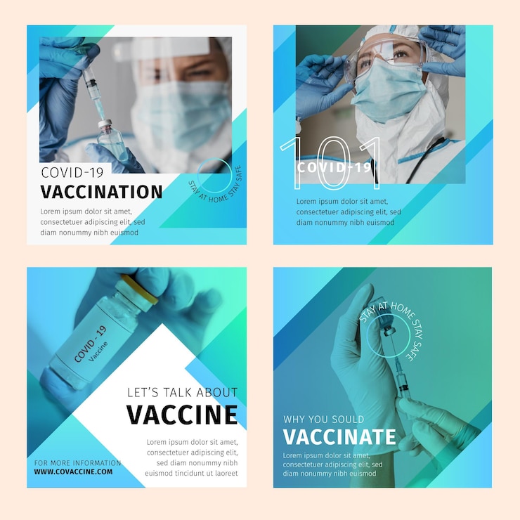 Vector gratuito colección de publicaciones de instagram de coronavirus plano orgánico