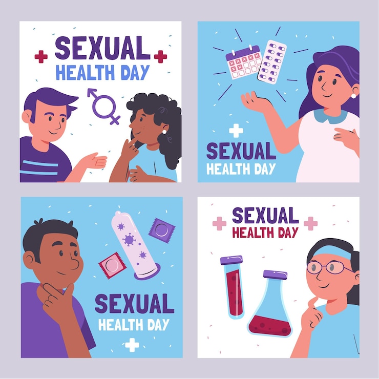 Vector gratuito colección de publicaciones de instagram del día mundial de la salud sexual