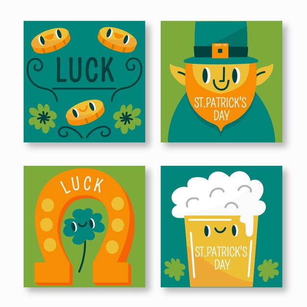 Colección de publicaciones de instagram del día de san patricio