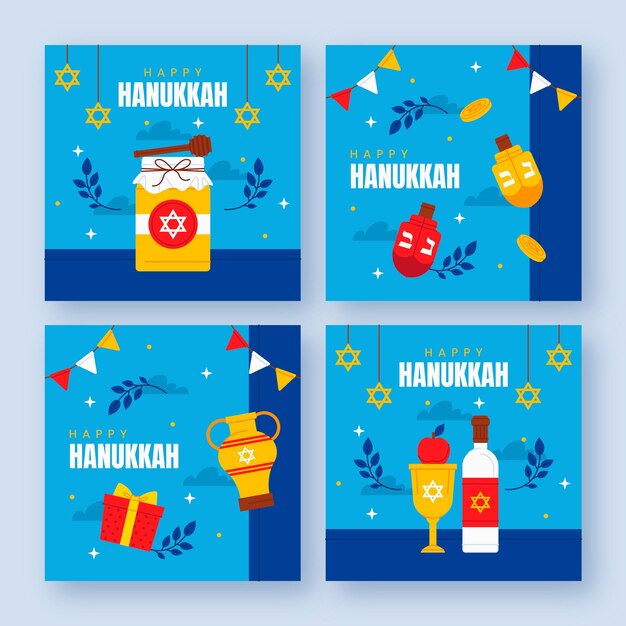 Colección de publicaciones de Instagram de Hanukkah