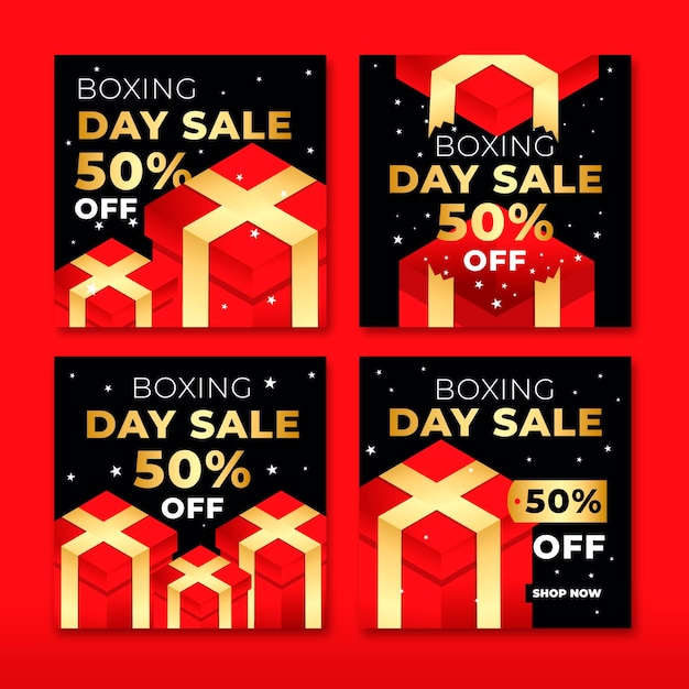 Colección de publicaciones de instagram de venta de boxing day