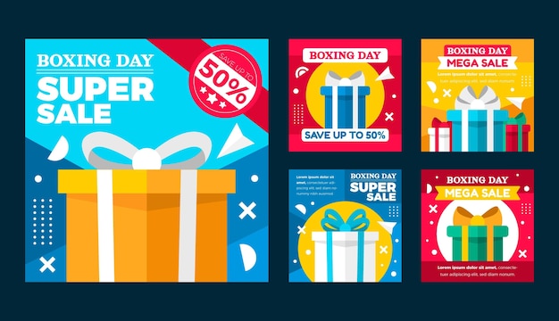 Colección de publicaciones de instagram de venta de boxing day