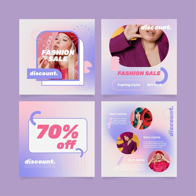 Colección de publicaciones de instagram de venta
