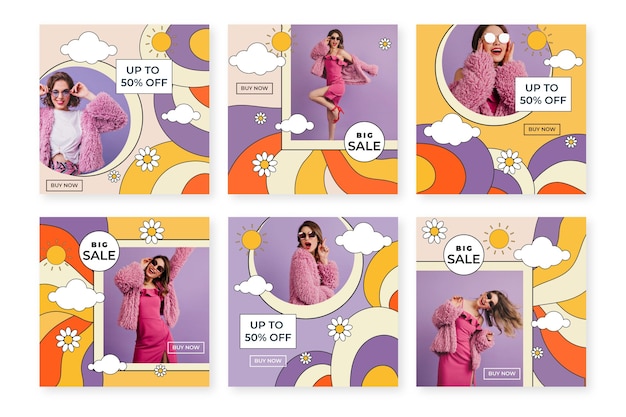 Colección de publicaciones de instagram de venta