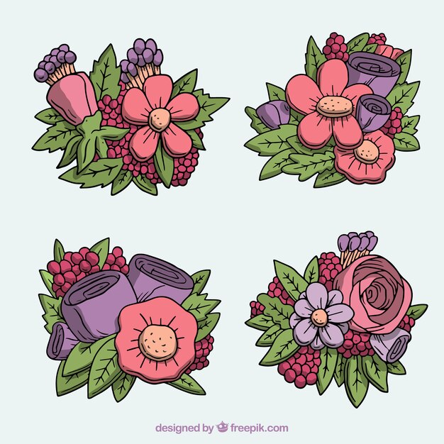 Vector gratuito colección de ramas para el día de san valentin