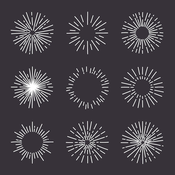 Vector gratuito colección de rayos de sol dibujados a mano