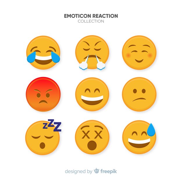 Colección de reacciones de emoticonos