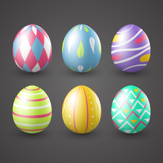 Colección realista de huevos de pascua