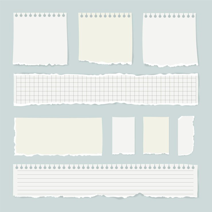 Vector gratuito colección realista de papel rasgado