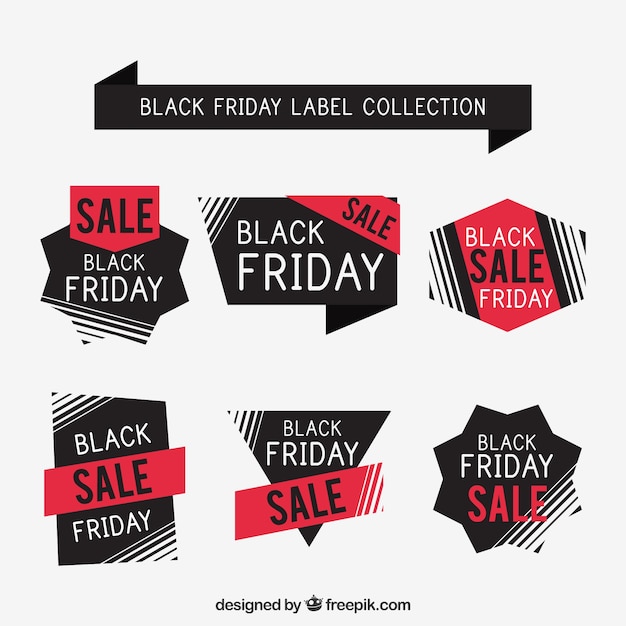 Vector gratuito colección de rebajas de black friday