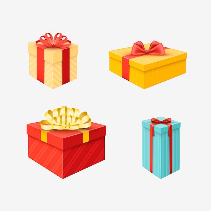 Vector gratuito colección de regalos de navidad realistas