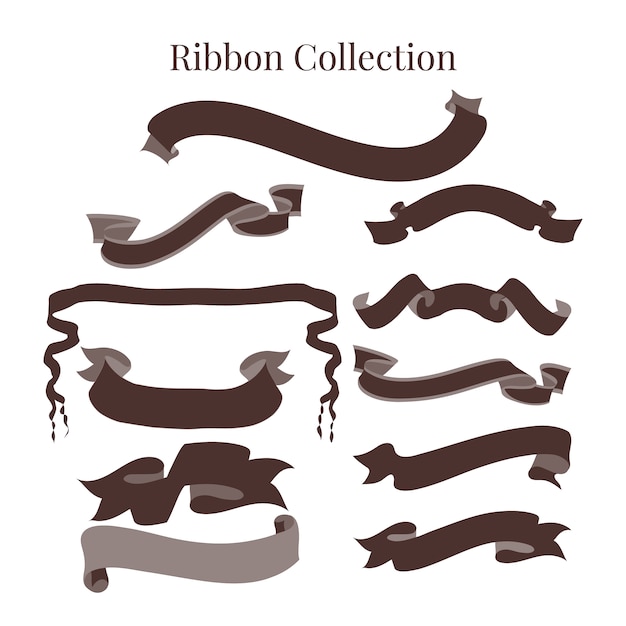 Vector gratuito colección de ribbons decorativos