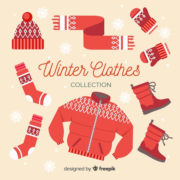 Colección de ropa y accesorios de invierno