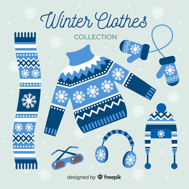 Colección de ropa y accesorios de invierno